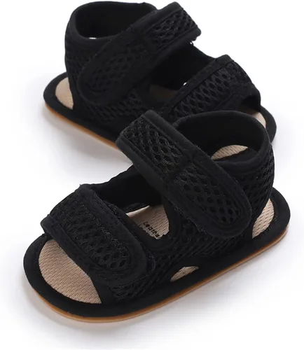 Vista 4 de RVROVIC Sandalias para bebés niños y niñas, zapatos de verano de primera calidad para exteriores, ligeras, suaves, antideslizantes, suela para niños