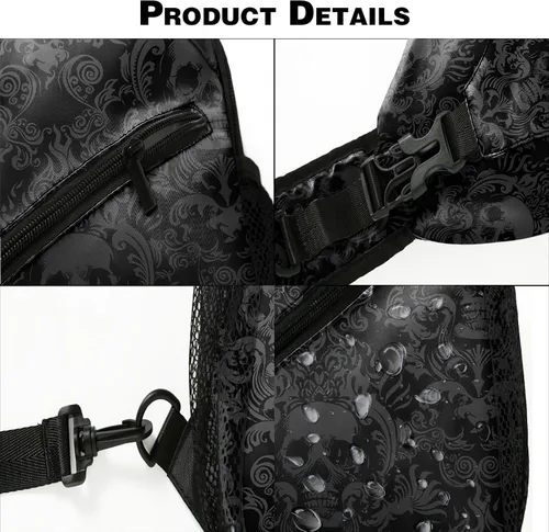 Vista 2 de MEDTOGS Bolso bandolera para mujer, bolso cruzado tipo bandolera tipo bandolera para el hombro, bolsa de pecho para viajes, senderismo, gimnasio