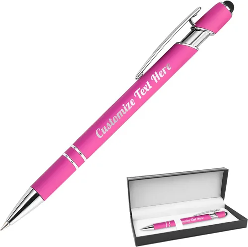 Vista 36 de Hasta 500 bolígrafos personalizados a granel con logotipo de mensaje de nombre comercial, bolígrafos grabados personalizados con lápiz óptico