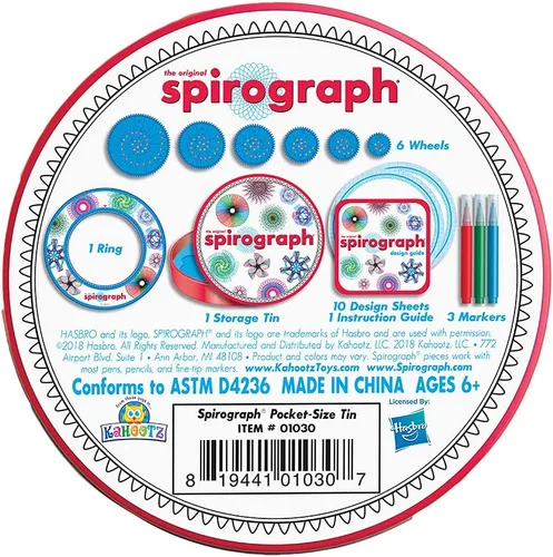 Vista 4 de Spirograph Mini lata de regalo, multi (1030Z)
