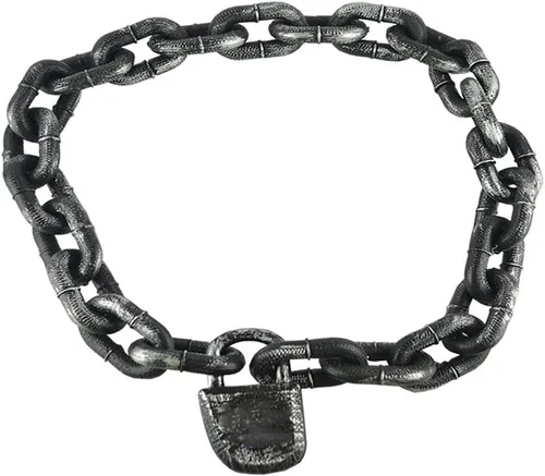Vista 5 de Cadenas de Halloween cadenas de plástico con candado, 1 pieza, para Halloween, Navidad, decoración de fiesta de carnaval, accesorios de cosplay