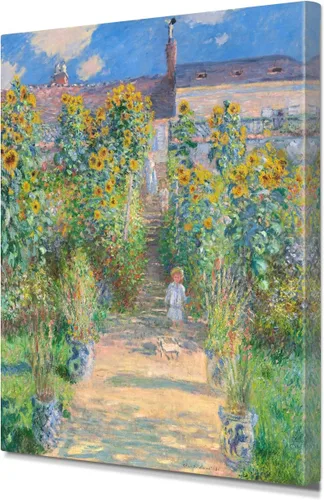 Vista 51 de IPIC - Reproducción artística de los lirios de agua de Claude Monet 1906, impresiones giclée coinciden con el marco dorado clásico, arte de pared
