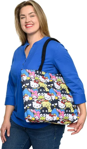 Vista 8 de Hello Kitty and Friends Tote My Melody Keroppi Chococat Tuxedo Sam Print Bag, Varios
