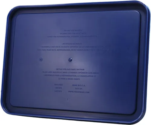 Vista 4 de Pyrex 7211-PC - Tapa de repuesto para almacenamiento de alimentos de 6 tazas, azul, rectangular (paquete de 2) - Fabricado en EE. UU