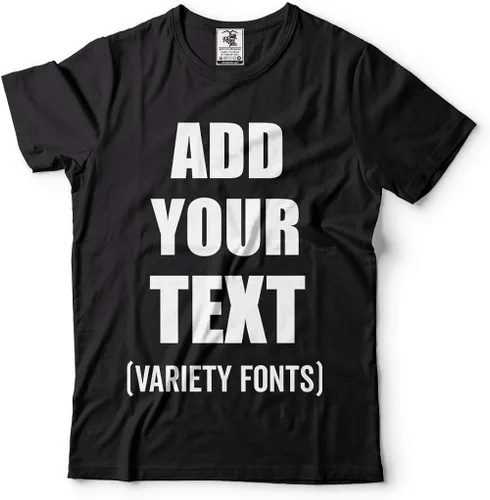 Vista 3 de Camiseta personalizada para añadir tu texto, camiseta de algodón personalizada para hombres y mujeres