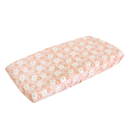 Vista 14 de Copper Pearl Funda de punto prémium para cambiador: suave, elegante y universal para todos los cambiadores de pañales estándar, fundas de cambiador