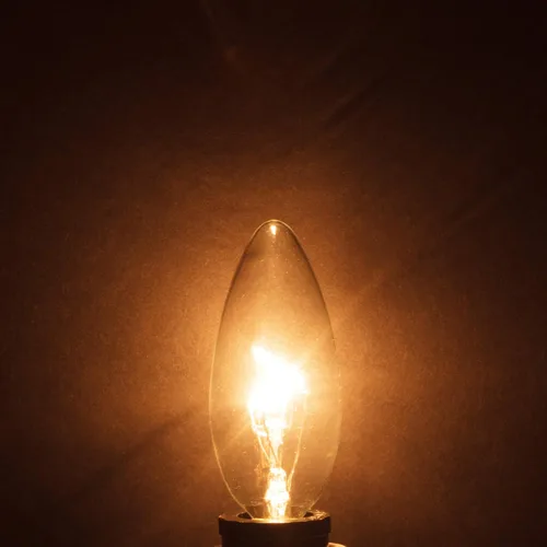 Vista 5 de Simba Lighting Candelabro Torpedo Clear B10 CTC 25W E12 Base (paquete de 12) Bombillas incandescentes decorativas 120V para candelabros, luces