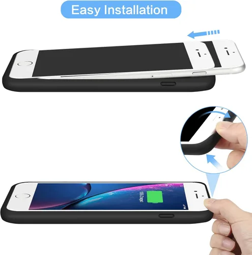 Vista 8 de Funda de batería para iPhone 6s Plus/6 Plus/7 Plus/8 Plus, 8500 mAh, funda de carga portátil de 8500 mAh, paquete de batería externa para iPhone 6s