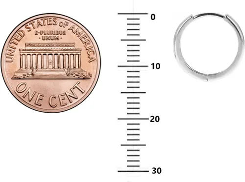 Vista 4 de Ritastephens - Pendientes de aro unisex de oro de 14 quilates, tamaño pequeño o regular
