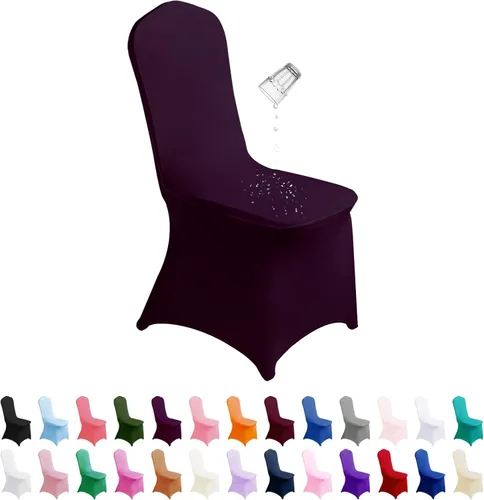 Vista 24 de SuperO Funda Impermeable de Spandex para Silla 12PCS, Fundas Elásticas para Sillas de Comedor, Fundas de Poliéster para Sillas de Exteriores, Funda