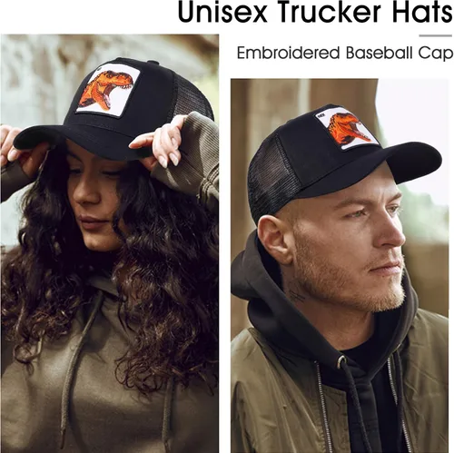 Vista 6 de Gorra de béisbol bordada ajustable para hombre, gorra de béisbol bordada con malla transpirable, parche cuadrado, gorras para mujer