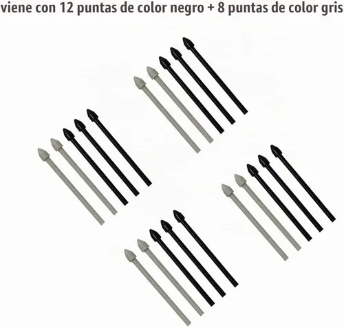 Vista 2 de Tab S6 S - Puntas de repuesto para Samsung Galaxy Tab S6, Tab s6 lite (negro/gris)
