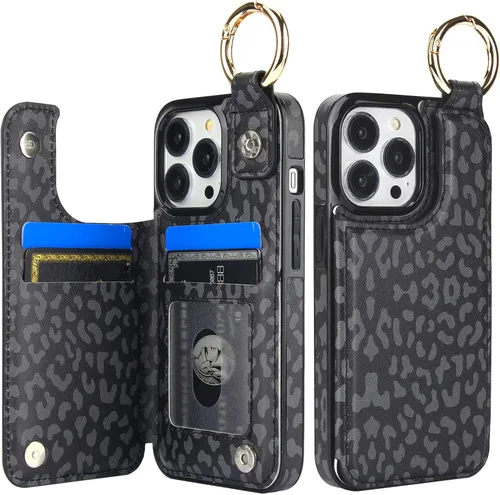 Vista 45 de HAOPINSH Funda tipo cartera con tarjetero para iPhone 14/13, diseño de Girasoles Bandera Americana