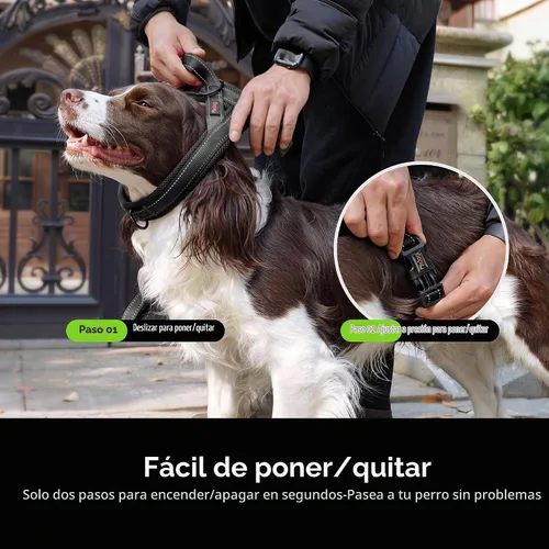 Vista 4 de Didog Arnés sin tirones para perros pequeños, acolchado de malla Negro