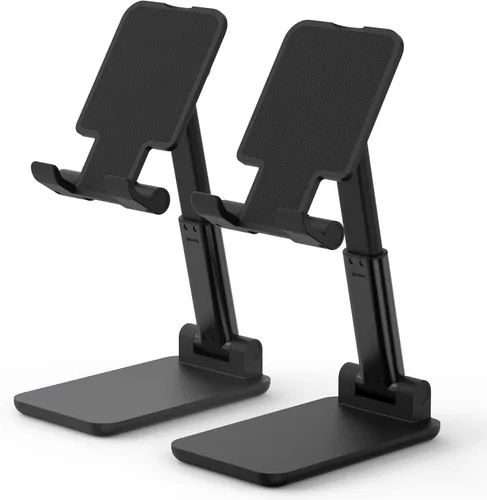 Vista 11 de Soporte para Teléfono Celular, Ángulo y Altura Ajustables Soporte para Teléfono Celular para Escritorio, Plegable y Portátil, Almohadilla