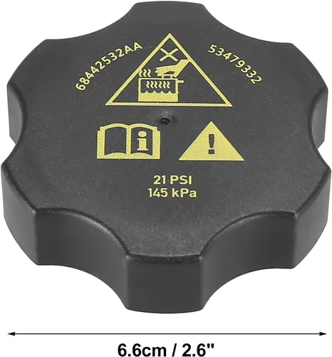 Vista 3 de X AUTOHAUX Tapa de recuperación de depósito de refrigerante del radiador para Chrysler para Jeep para Dodge para Ram 2013-2021 reemplaza 68442532AA