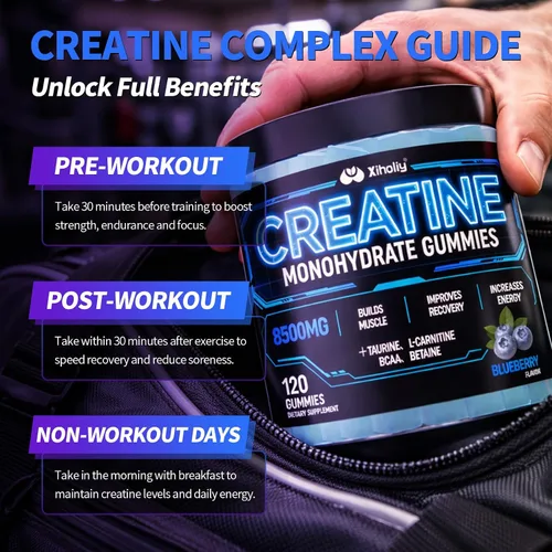 Vista 7 de Creatine Monohydrate Gummies for Men & Women - Creatine Gummies Complex