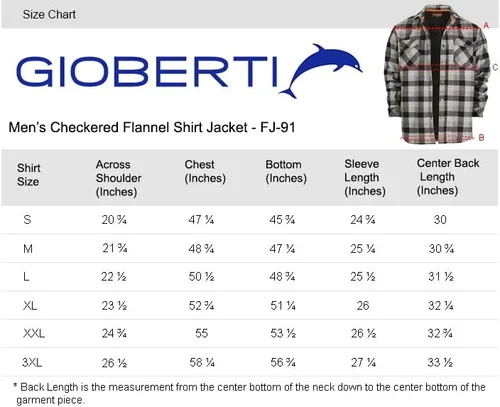 Vista 7 de Gioberti Chaqueta de franela a cuadros para hombre con forro de terciopelo