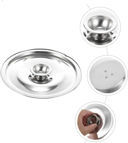 Vista 6 de STOBAZA Tapa para tarro de aceite de 7.08 pulgadas, reutilizable, con mango de madera antiquemaduras, ajuste universal para ollas y sartenes