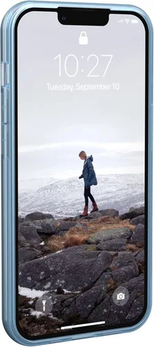 Vista 4 de URBAN ARMOR GEAR [U] por UAG - Funda protectora para iPhone 13 Pro, diseño de cerúleo azul, delgada, ligera, elegante, transparente, resistente a