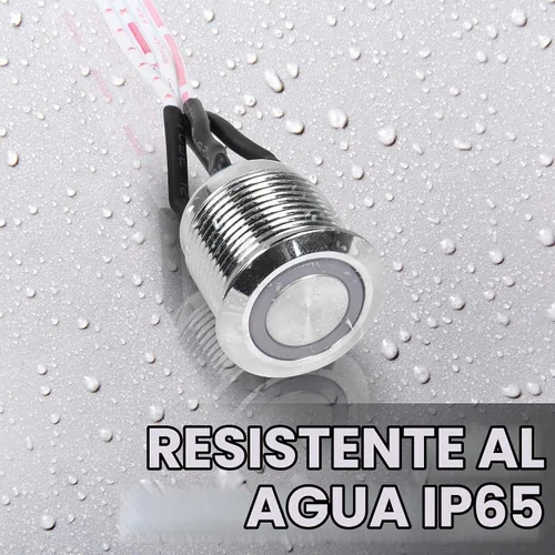 Vista 4 de YACSEJAO Interruptor de chasis de 16 mm Botón metálico para computadora de escritorio Cable de interruptor de alimentación LED Botón