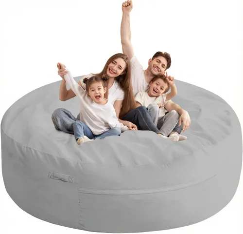 Vista 35 de HABUTWAY Silla de Puf de 2 Pies, Puf de 2' de Sillones Pequeños con Relleno, Silla de Puf en Forma de Lágrima de Terciopelo Ultra Suave con Funda
