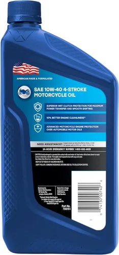 Vista 2 de Valvoline Aceite de motor de motocicleta de 4 tiempos 10W-40, 1 cuarto de galón