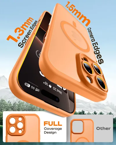 Vista 613 de TOCOL Funda para iPhone 11, compatible con Magsafe, protección completa de cámara, imanes integrados, protección contra caídas, funda translúcida