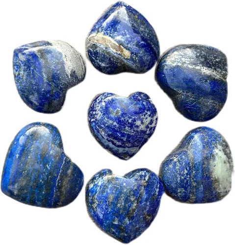 Vista 54 de Corazón hinchado de piedras preciosas al por mayor, corazones hinchados de piedras preciosas pulidas, piedra de palma de cristal, corazón de cristal