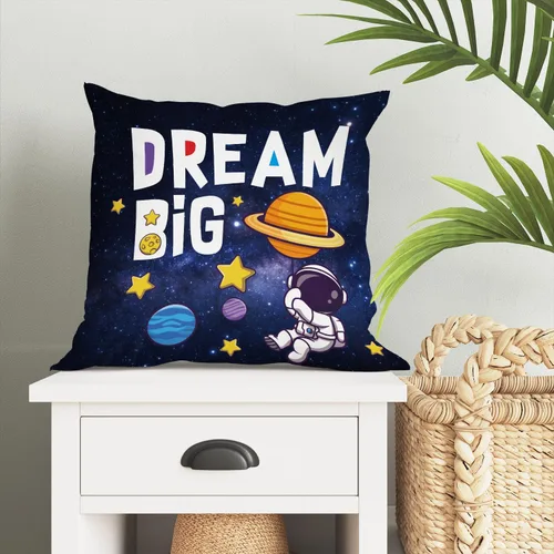 Vista 4 de Yuzi-n Fundas de almohada del espacio exterior con diseño de astronauta y planeta para decoración de habitación de niños, habitación de niños, sala