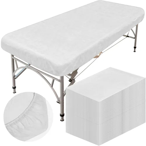 Vista 7 de Oudain 50 sábanas bajeras desechables con elástico, impermeables, a prueba de aceite, 39 x 87 pulgadas, fundas desechables para cama de masaje, spa