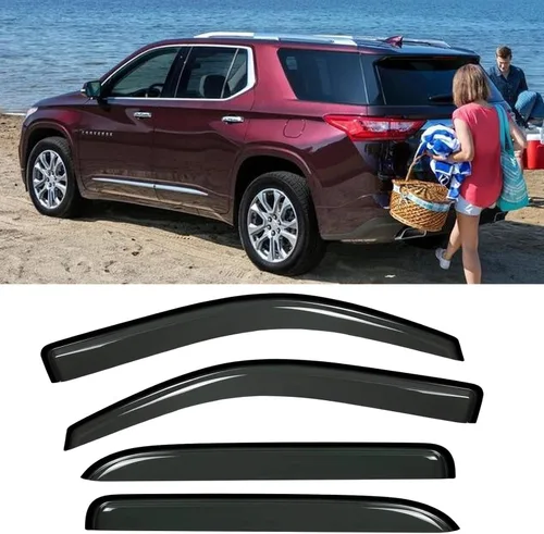 Vista 35 de Protector de lluvia Deflector de viento para montaje exterior, viseras de ventana con cinta compatible con Ford F-250 1999-2016 Super Duty