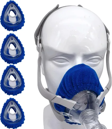 Vista 7 de Paquete de 4 mascarillas F20 CPAP compatibles con mascarilla facial completa F20 de tamaño pequeño, suave y transpirable, reduce el rendimiento