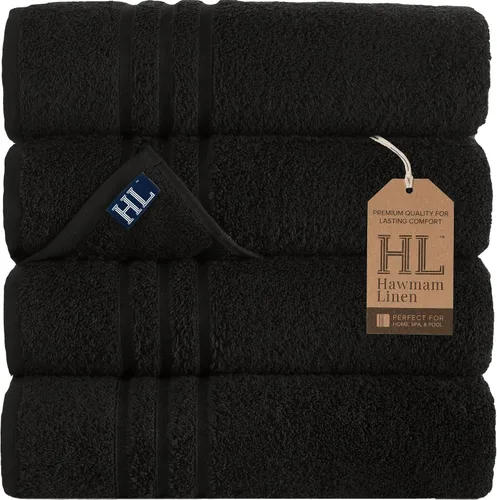 Vista 20 de Juego de 6 toallas de baño negras para baño, algodón turco original, suave, absorbente y de primera calidad, 2 toallas de baño, 2 manos y 2 toallas