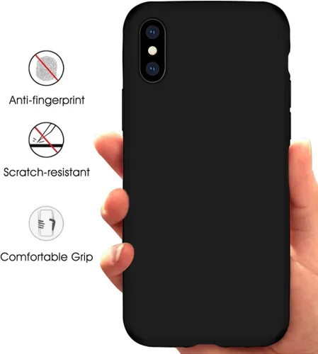 Vista 4 de Funda compatible con iPhone Xs Max de 6.5 pulgadas, protección contra caídas de gel de silicona líquida de cuerpo completo con microfibra suave a