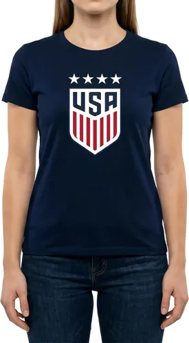 Vista 2 de Icon Sports Camiseta de algodón con licencia oficial del equipo nacional de fútbol femenino de EE. UU. - Mujeres - 67WCT