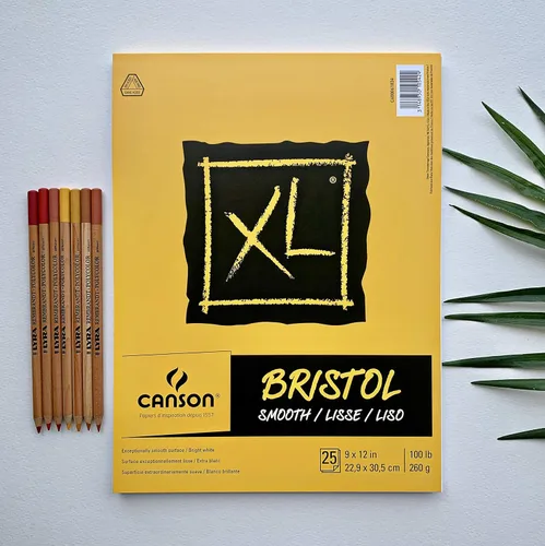 Vista 5 de Canson Papel Bristol Serie XL, Liso, Bloc Encuadernado con Espiral, 7 x 10 pulgadas, 25 hojas (100lb/260g) - Papel de Artista para Adultos