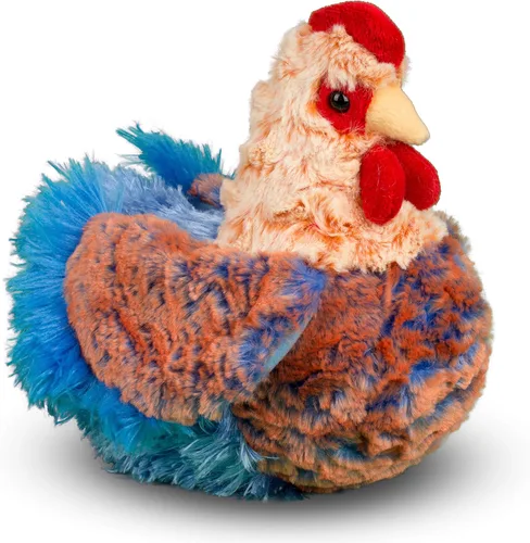 Vista 5 de Gallina de peluche Douglas Henrietta de hilo azul, gallina de peluche