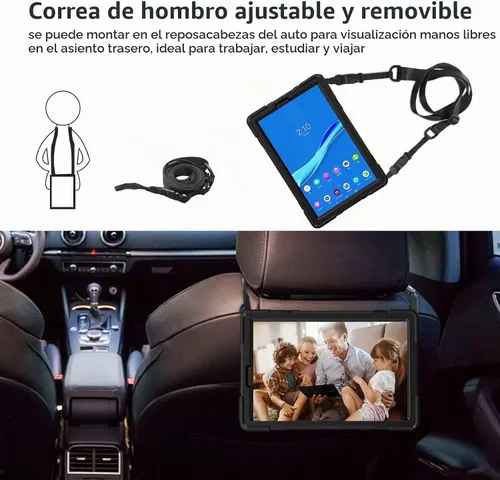 Vista 8 de ProCase Funda Lenovo Tab K10 de 10.3 pulgadas 2021 / M10 FHD Plus (2ª generación 2020), resistente a prueba de golpes, con soporte giratorio