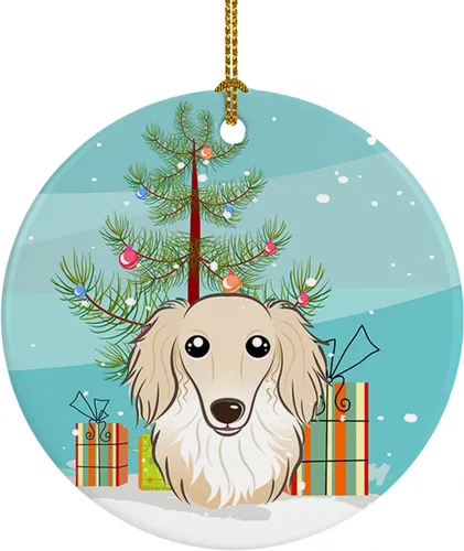 Vista 8 de Caroline's Treasures Adorno de cerámica para árbol de Navidad y Alaskan Malamute para colgar en el árbol de Navidad, para el hogar, Navidad