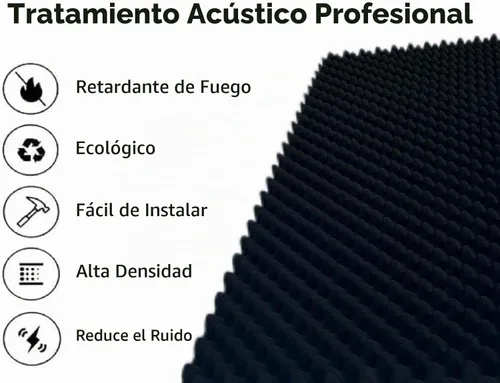 Vista 4 de 2 Pack Paneles de Espuma de Huevo para Insonorización, Paneles de Espuma Acústica de 48''X24''X2'' Pulgadas, Paneles de Pared Insonorizados de Alta