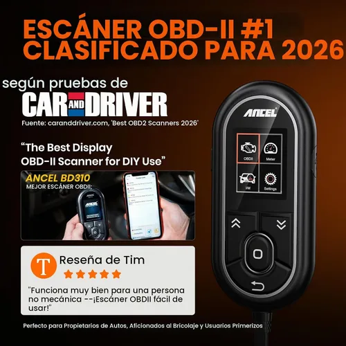 Vista 9 de ANCEL BD310 Escáner OBD2 y Lector de Códigos del Motor - Prueba Avanzada de Batería, Análisis de Viaje, Prueba de Rendimiento, Herramienta