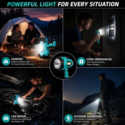 Vista 5 de Linterna recargable de 2,000,000 lúmenes, LED súper brillante
