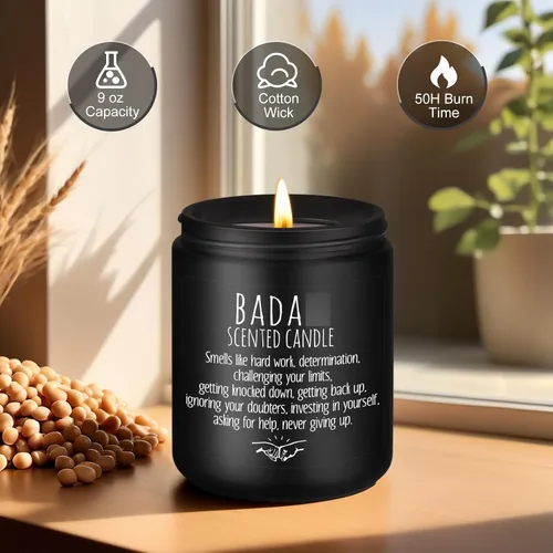 Vista 3 de LEADO Vela perfumada, regalos de felicitación, velas inspiradoras para mujeres, hombres, amigos, nuevo trabajo, promoción, regalos de sobriedad