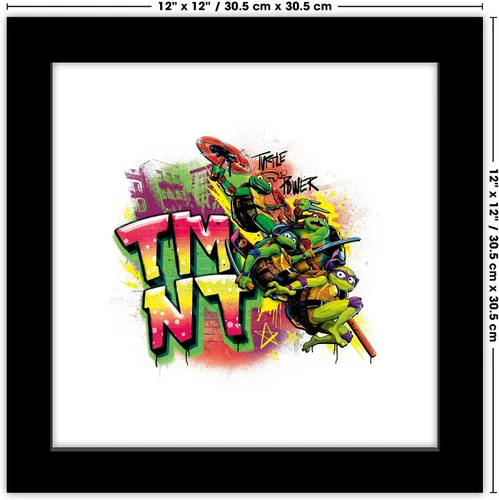 Vista 6 de Trends International Gallery Pops Nickelodeon Teenage Mutant Ninja Turtles: Mutant Mayhem - Póster de pared de graffiti de poder de tortuga, 12 x 12