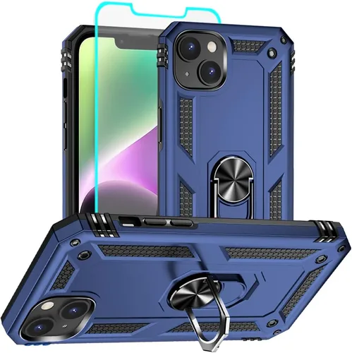 Vista 29 de Funda para iPhone 12/12 Pro, grado militar, anillo a prueba de golpes, verde militar