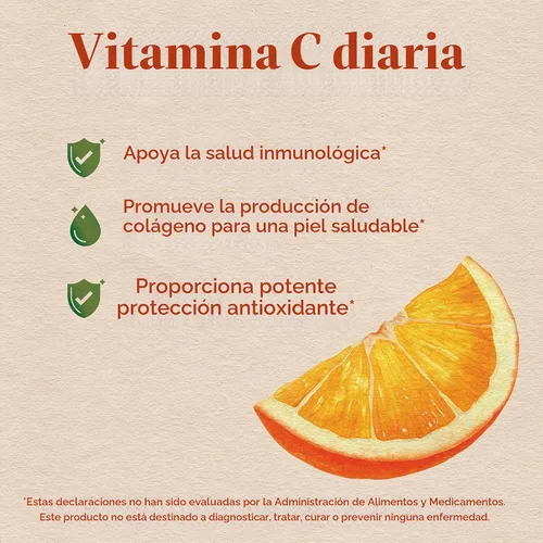 Vista 3 de Nature's Way Gomitas de vitamina C, 250 mg por porción, naranja, 120