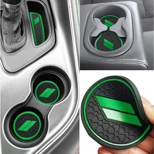 Vista 15 de Auprite Alfombrillas antipolvo para accesorios Dodge Challenger 2015 2016 2017 2018 2019 2020 2021 2022 2023, se adapta a la medida forros para Negro
