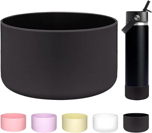 Vista 50 de WK IEASON Base protectora de silicona para botellas Hydro Flask de 12 a 24 onzas de ancho y boca estándar, funda antideslizante para accesorios de 2