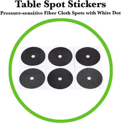 Vista 10 de JAPER BEES Bolas de billar con estante de bolas triangular, tizas de taco, calcomanías de mesa y reemplazos de puntas, accesorios para mesa de billar